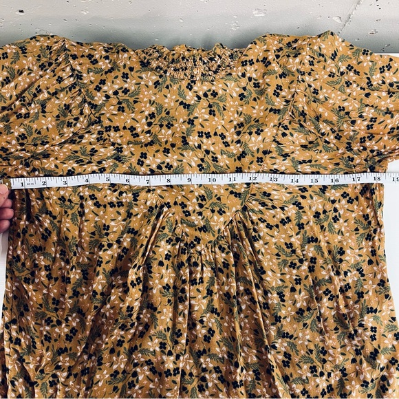 William Rast Mustard Floral Print Top Size M - Picture 10 of 13